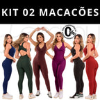 Kit 2 Macacões Fitness Longos - FitFlex