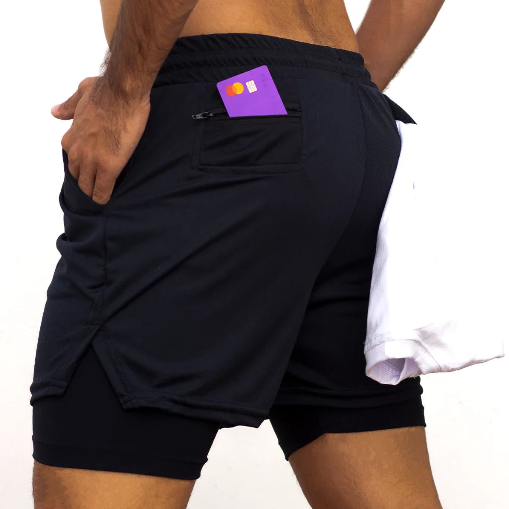 Short de Compressão 2 em 1 Dryfit Aranha Spider – Conforto e Desempenho para seus Treinos