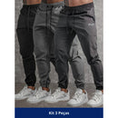 Kit com 3 Calças Jogger Tactel Void com Elastano - Estilo e Conforto para o Dia a Dia e Treinos