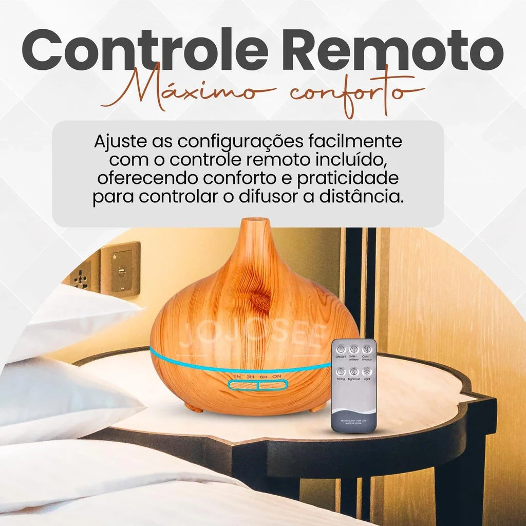 Difusor e Umidificador 500ml Ultrassônico com Timer