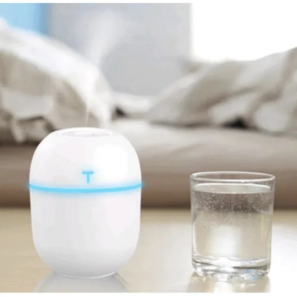 Mini Umidificador e Difusor USB Portátil LED Egg