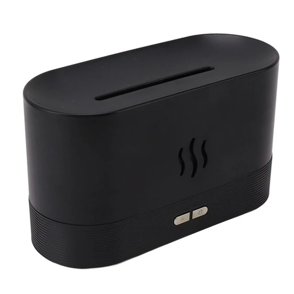 Umidificador com efeito de Chama com Difusor de Óleo de Essencia e Luz LED Colorida 7 Cores